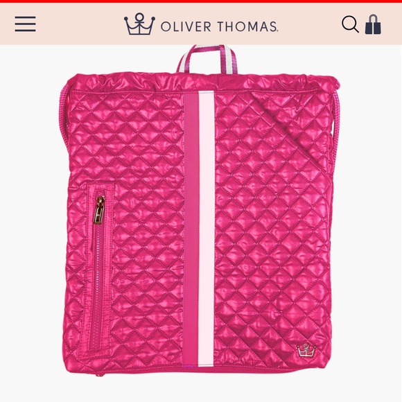 Oliver Thomas 24 + 7 In a Cinch Backpack NWT Fuchsia - Picture 3 of 7